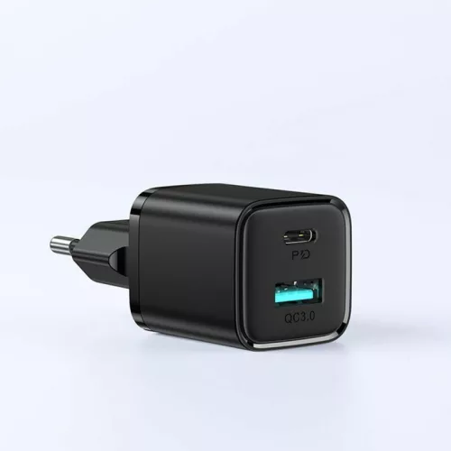 Incarcator casa Joyroom L-QP207, 20W, 1 x USB-C, 1 x USB-A, PD, QC 3.0, negru