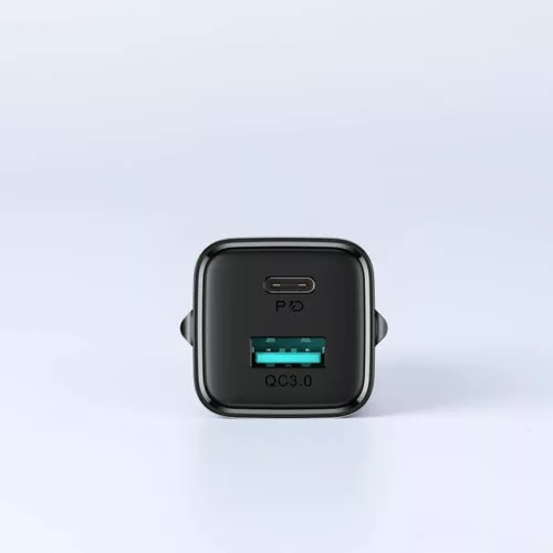 Incarcator casa Joyroom L-QP207, 20W, 1 x USB-C, 1 x USB-A, PD, QC 3.0, negru