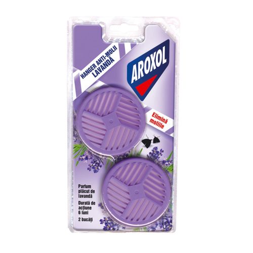 Difuzor cu agatatoare anti molii Aroxol, lavanda, 2 bucati