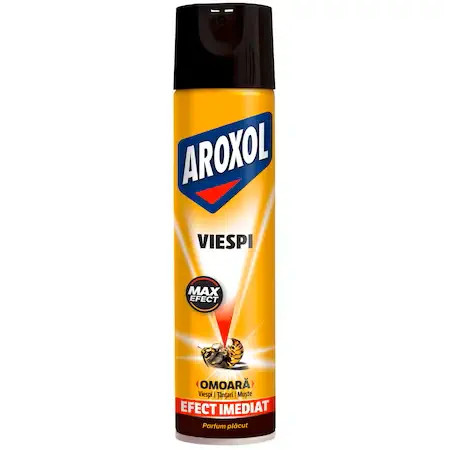Spray insecticid Aroxol impotriva viespilor, efect imediat, 400 ml
