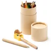 Set de colorat in tub, 6 creioane normale, 6 creioane cerate, 1 ascutitoare