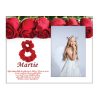 Rama foto decorativa din sticla, cu fotografia ta, mesaj 8 martie, model 1