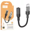 Cablu adaptor Type-C / USB-C Hoco LS37, audio, 15 cm, negru