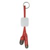 Cablu de incarcare tip breloc cu 2 capete (Type-C, MicroUSB), 17 cm, rosu