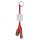 Cablu de incarcare tip breloc cu 2 capete (Type-C, MicroUSB), 17 cm, rosu