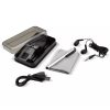 Kit calatorie LT95074, cablu MicroUSB + Casti audio + stylus ecran + microfibra, negre