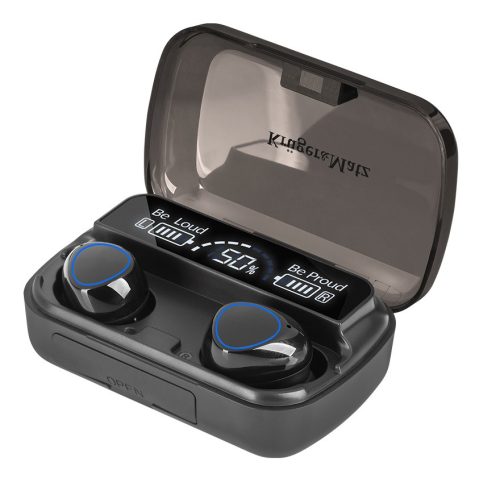Casti TWS (true wireless) Kruger & Matz M10, Bluetooth 5.3, touch control, negre