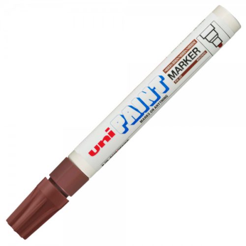 Marker cu vopsea UNI PX-20, varf rotund, 2.2-2.8mm,maro