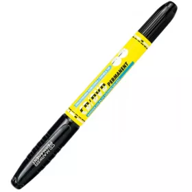   Marker permanent Grand CD-051 160-1878, varf rotund, 0.8mm / 3.8mm, 2 capete, negru