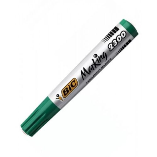 Marker permanent Bic Marking 2300, varf tesit, 3.7-5.5mm verde