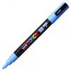 Marker UNI Posca sky blue PC-3M, varf rotund, 0.9-1.3mm