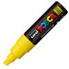 Marker UNI Posca PC-8K, varf tesit, 8.0mm , galben