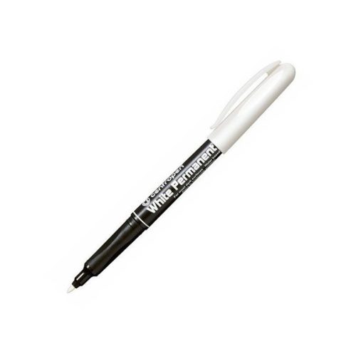 Marker permanent Centropen 2686, varf rotund, 1.2mm, alb