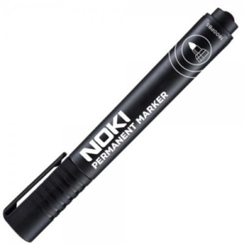 Marker permanent Noki 1800PB, varf rotund, negru