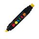 Marker permanent Fiorello Poster GR-1712, varf tesit / varf patrat, 10.0mm / 17.0mm, 2 capete, galben