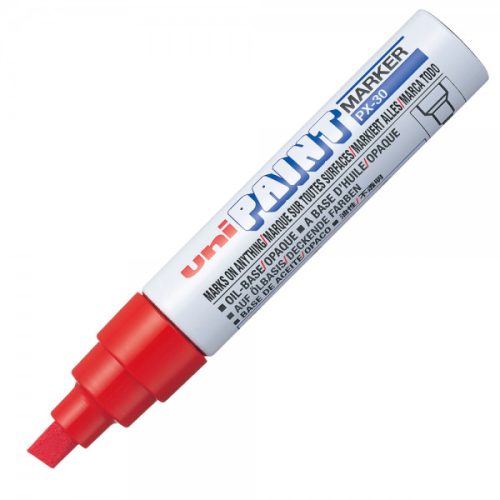 Marker cu vopsea UNI PX-30, varf rotund, 4.0-8.5mm, rosu