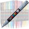 Marker UNI Posca PC-1M, varf rotund, 0.7mm gri