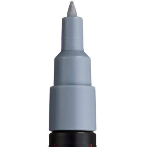 Marker UNI Posca PC-1M, varf rotund, 0.7mm gri