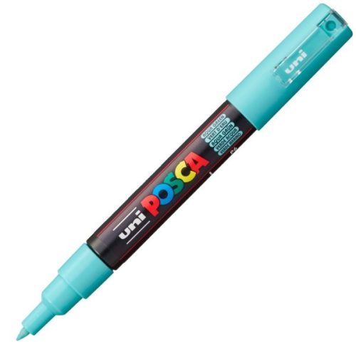Marker UNI Posca PC-1M, varf rotund, 0.7mm verde aqua