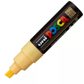   Marker UNI Posca PC-8K, varf tesit, 8.0mm , Portocaliu deschis fluorescent
