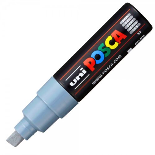 Marker UNI Posca PC-8K, varf tesit, 8.0mm, gri