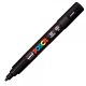 Marker UNI Posca PC-5M, varf rotund, 1.8-2.5mm negru