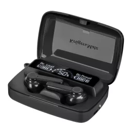   Casti TWS (true wireless) Kruger & Matz M19, Bluetooth 5.3, touch control, negre