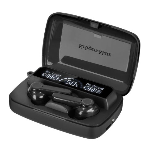 Casti TWS (true wireless) Kruger & Matz M19, Bluetooth 5.3, touch control, negre
