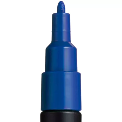 Marker UNI Posca albastru PC-3M, varf rotund, 0.9-1.3mm
