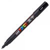 Marker UNI Posca negru PC-3M, varf rotund, 0.9-1.3mm