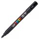 Marker UNI Posca negru PC-3M, varf rotund, 0.9-1.3mm