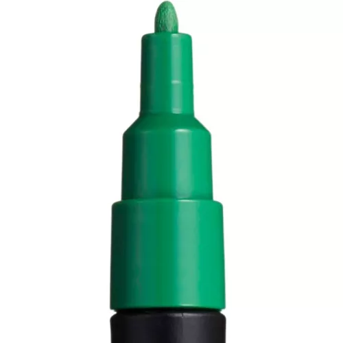 Marker UNI Posca verde PC-3M, varf rotund, 0.9-1.3 mm