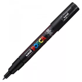 Marker UNI Posca PC-1M, varf rotund, 0.7mm negru