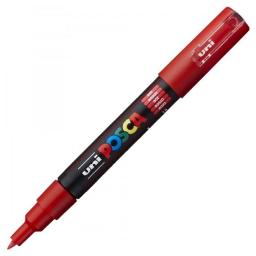 Marker UNI Posca PC-1M, varf rotund, 0.7mm rosu