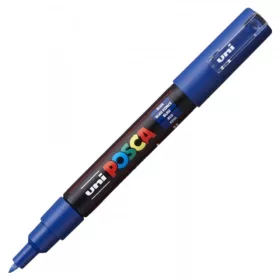 Marker UNI Posca PC-1M, varf rotund, 0.7mm albastru