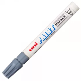 Marker cu vopsea UNI PX-20, varf rotund, 2.2-2.8mm, gri