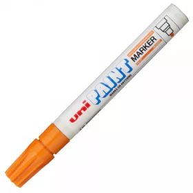   Marker cu vopsea UNI PX-20, varf rotund, 2.2-2.8mm , portocaliu