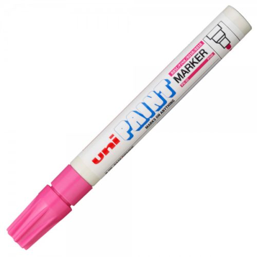 Marker cu vopsea UNI PX-20, varf rotund, 2.2-2.8mm , roz