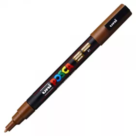 Marker UNI Posca maro PC-3M, varf rotund, 0.9-1.3mm