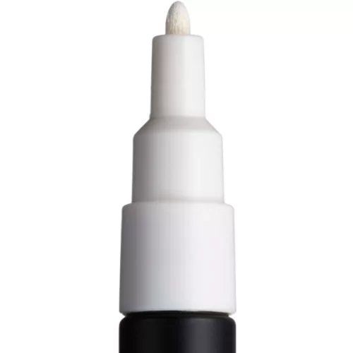 Marker UNI Posca alb  PC-3M, varf rotund, 0.9-1.3mm