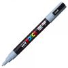 Marker UNI Posca gri PC-3M, varf rotund, 0.9-1.3mm