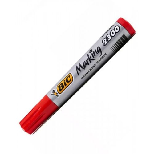 Marker permanent Bic Marking 2300, varf tesit, 3.7-5.5mm rosu