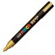 Marker UNI Posca PC-5M, varf rotund, 1.8-2.5mm auriu