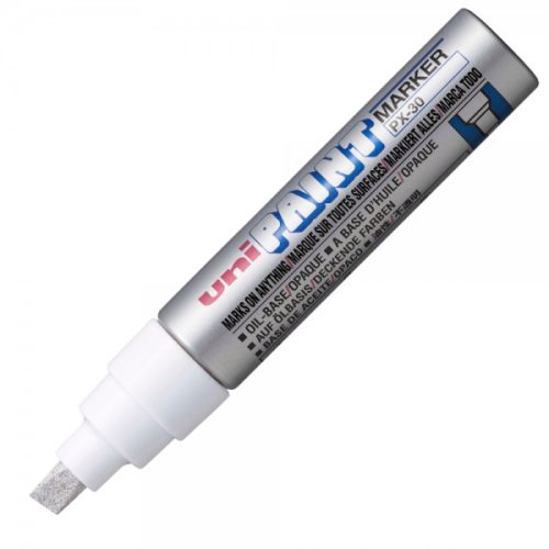 Marker cu vopsea UNI PX-30, varf rotund, 4.0-8.5mm, argintiu