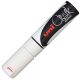 Marker cu creta UNI Chalk PWE-8K, varf tesit, 8.0mm, alb