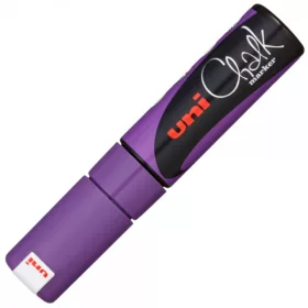 Marker cu creta UNI Chalk PWE-8K, varf tesit, 8.0mm, violet