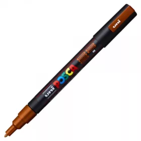 Marker UNI Posca bronz PC-3M, varf rotund, 0.9-1.3mm