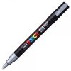 Marker UNI Posca argintiu PC-3M, varf rotund, 0.9-1.3mm