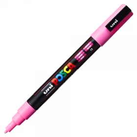 Marker UNI Posca roz PC-3M, varf rotund, 0.9-1.3 mm