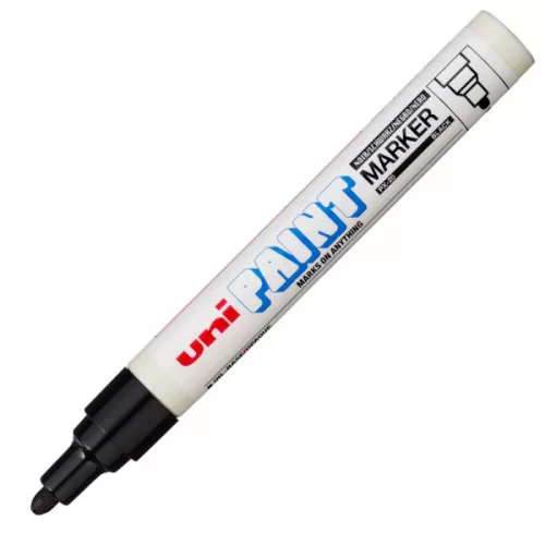 Marker cu vopsea UNI PX-20, varf rotund, 2.2-2.8mm negru